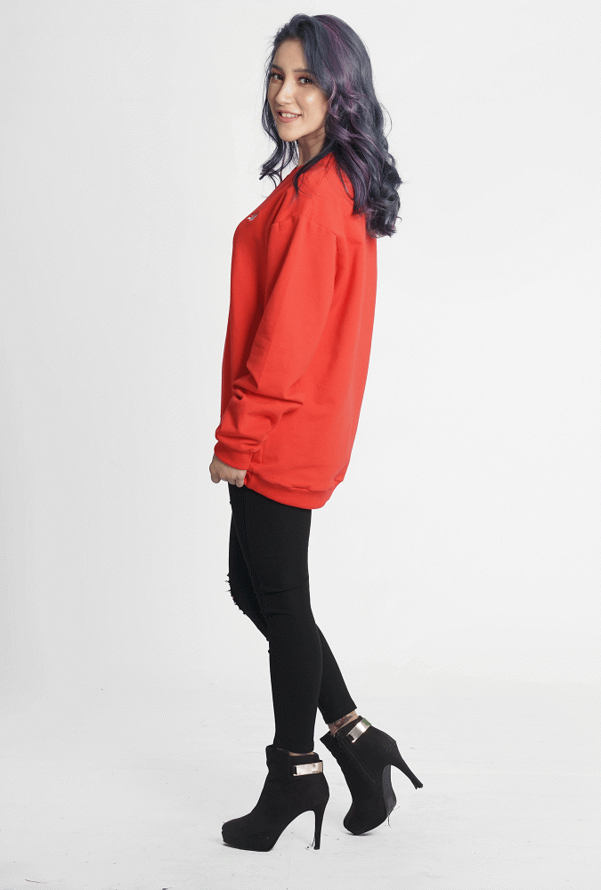 Golden Culture Autumn  Girl Sweatshirt (Red)